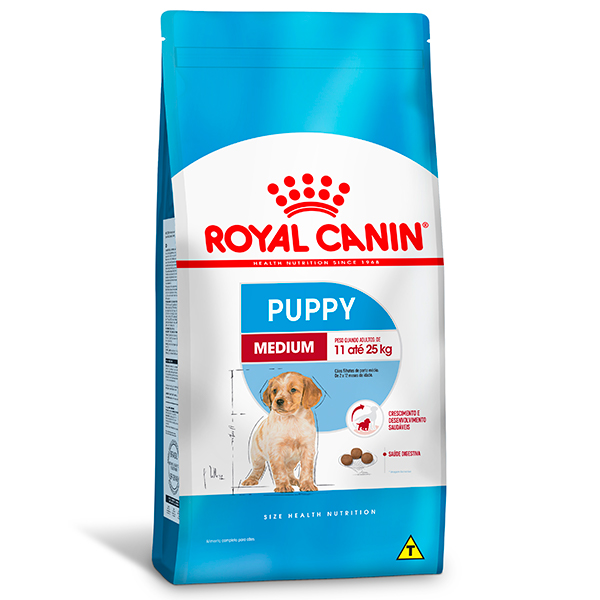 Ração Royal Canin Medium Puppy para Cães Filhotes de Raças Médias de 2 a 12 meses de idade