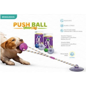 Corda Push Ball Divercão Truqys Pet para Cães - Rosa