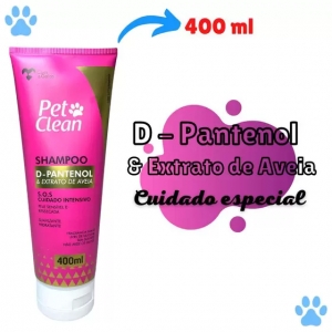 Shampoo D-Pantenol Pet Clean para cães e Gatos 400 ml