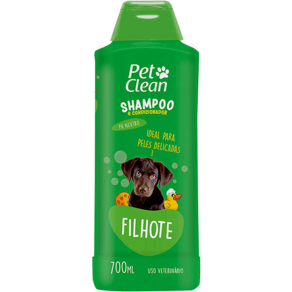 Shampoo e Condicionador Filhotes Pet Clean 700 mL para Cães e Gatos