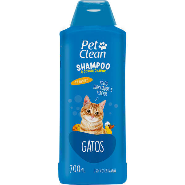 Shampoo e Condicionador Pet Clean 700 mL para Gatos
