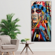 Índia Apache - Nativo Americano - Mosaico Vertical