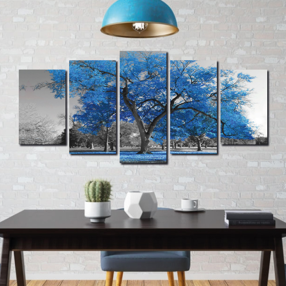 A Árvore da Vida Azul - Mosaico 5 peças
