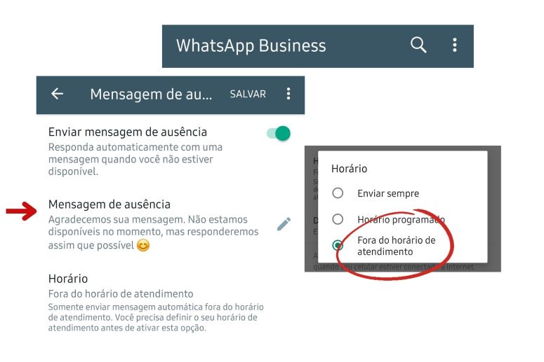 Mensagem automática no Whatsapp - mensagem de ausência 